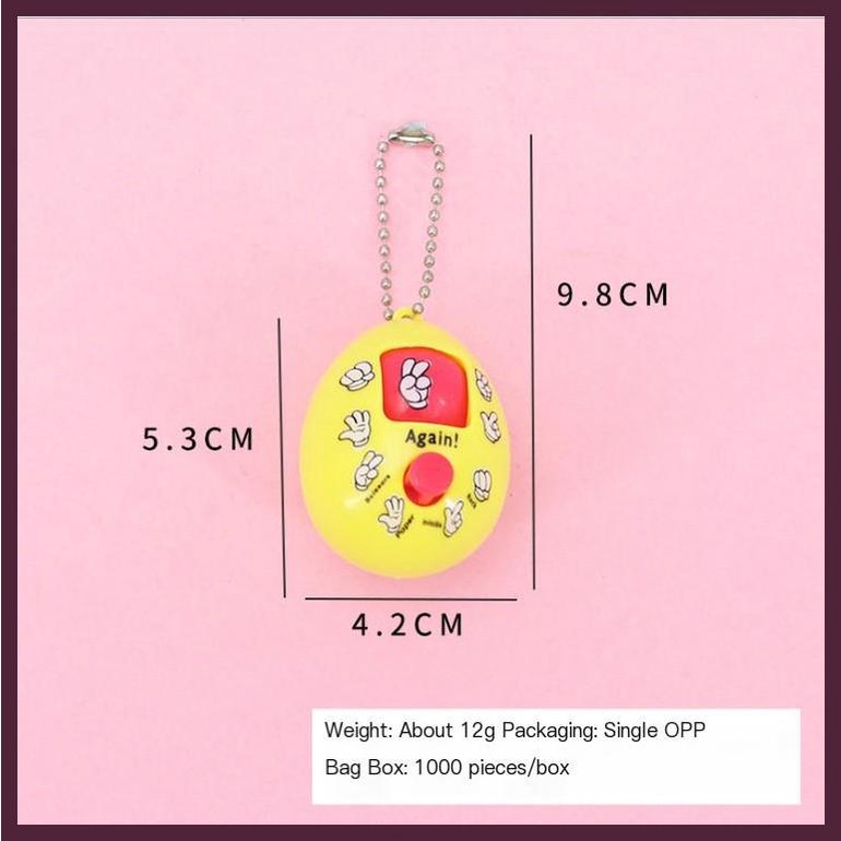 Móc Khóa Hình Viên Trứng Đồ Chơi Rock-Poper-Scisors Fair Duel Hoạt Hình Dễ Thương Đa Năng