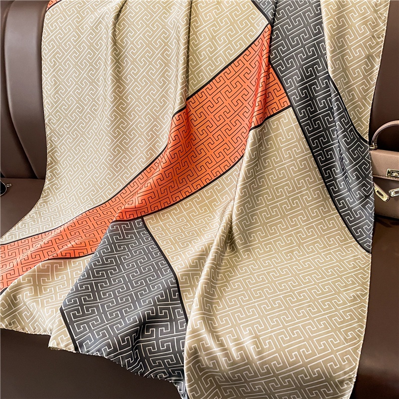 Khăn Choàng Lụa Dáng Dài In Họa Tiết Sang Trọng Thời Trang Cho Nữ 180X90Cm