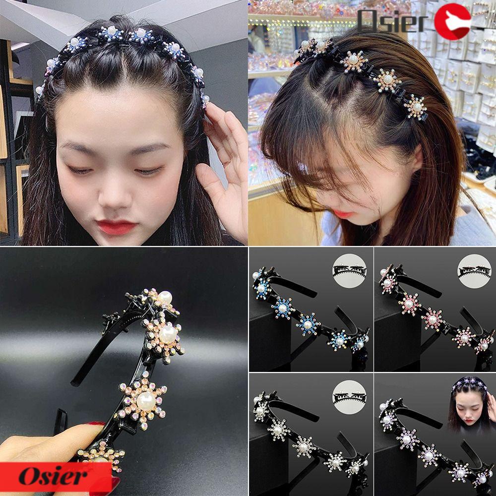 Set 1 / 2 Băng Đô Bện Tạo Kiểu Tóc Thời Trang Nữ|Kẹp Tóc Dạng Kẹp Mỏ Vịt Bện Đôi