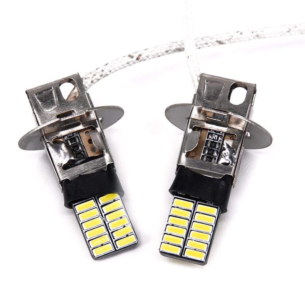 Đèn Pha ChốNg Sương Mù H3 DRL LED 4014 24-SMD Cho Xe Hơi