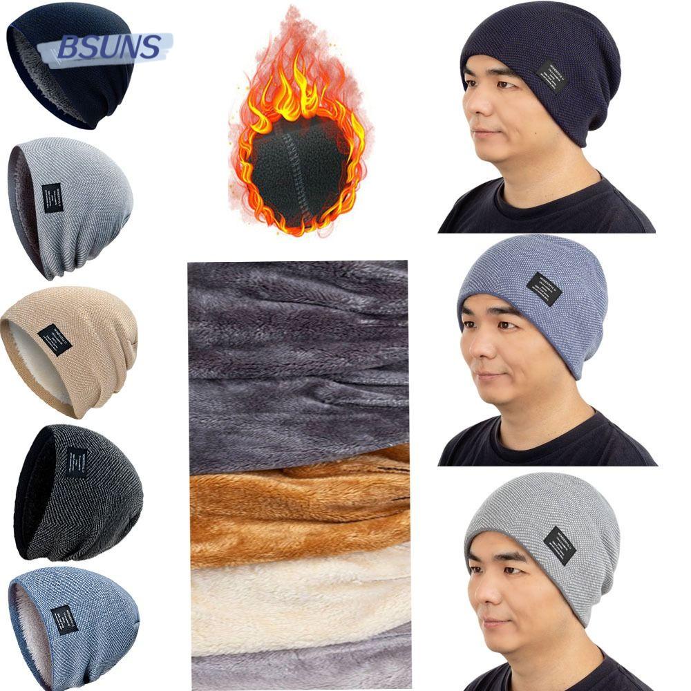 Mũ Len Beanie Dày Dặn Giữ Ấm Chống Gió Cho Nam Nữ