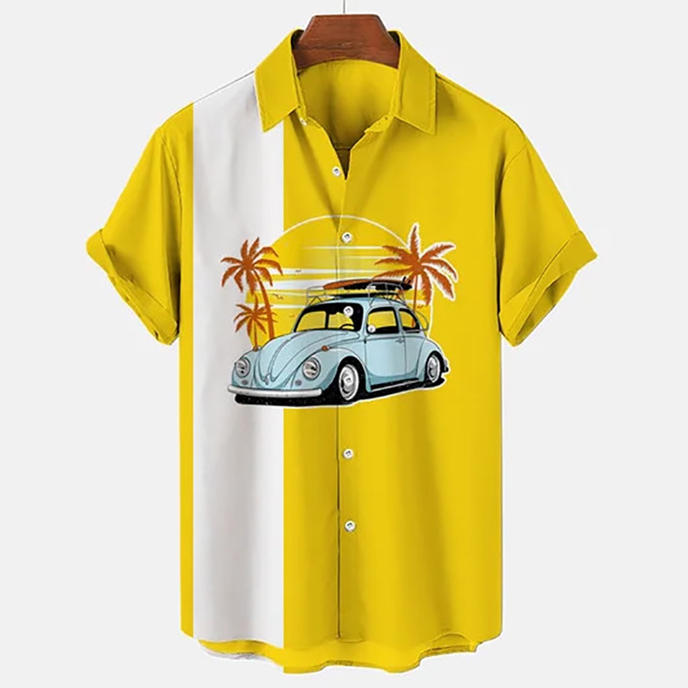 Áo Sơ Mi Tay Ngắn In Họa Tiết 3d Phong Cách Hawaii Thời Trang Mùa Hè Cho Nam Và Nữ