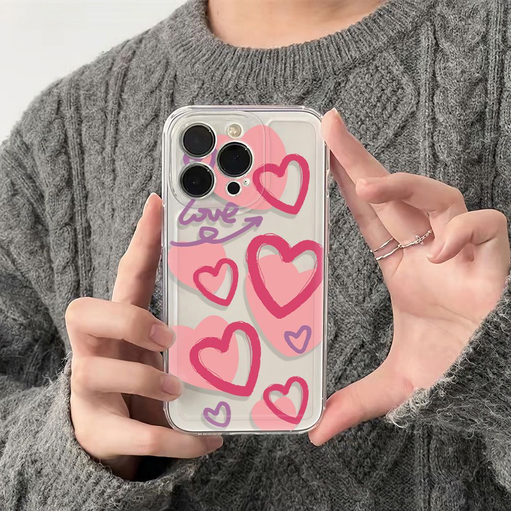 ✅Ốp Điện Thoại Mềm Hình Trái Tim Chống Sốc Cho Iphone12Plus14Pro136In78 Size 11