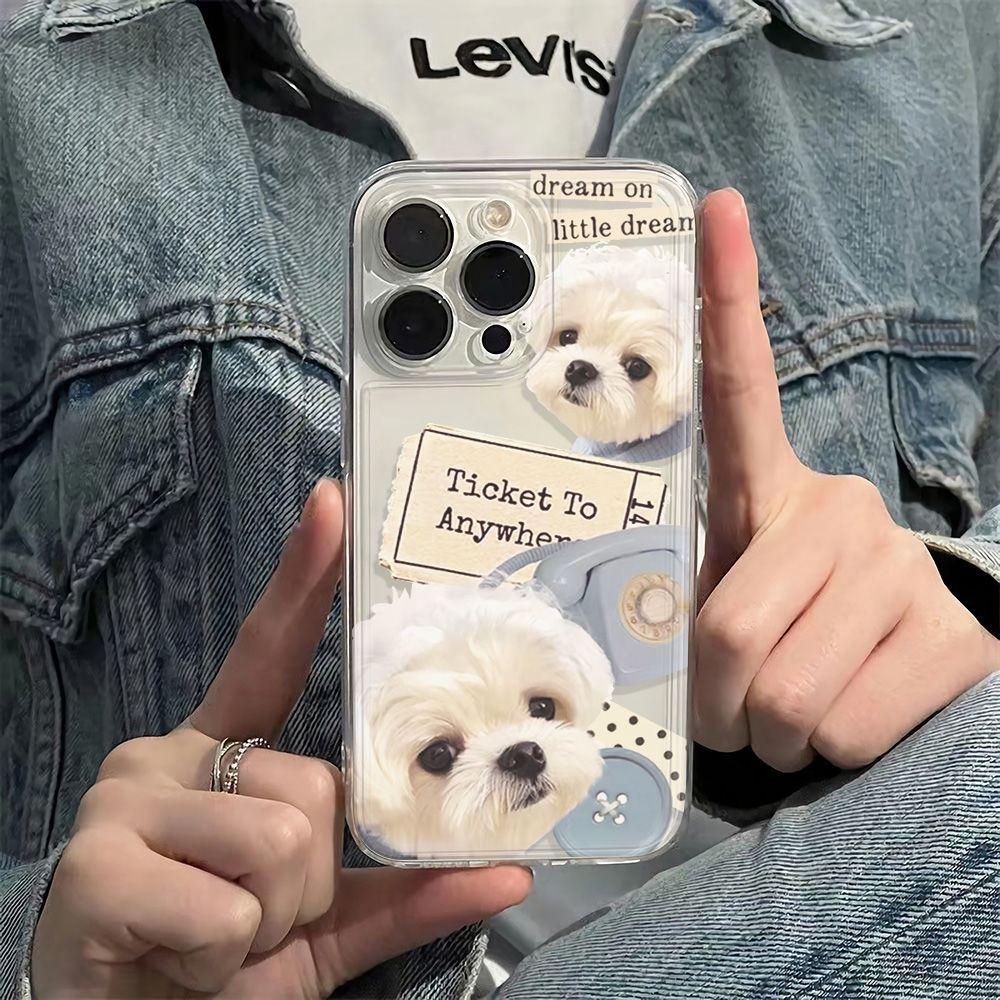 ✅Ốp Điện Thoại Mềm Chống Sốc Họa Tiết Chú Cún Đơn Giản 7814pro11 6In 13maxiPhone12 Apple O7MQ