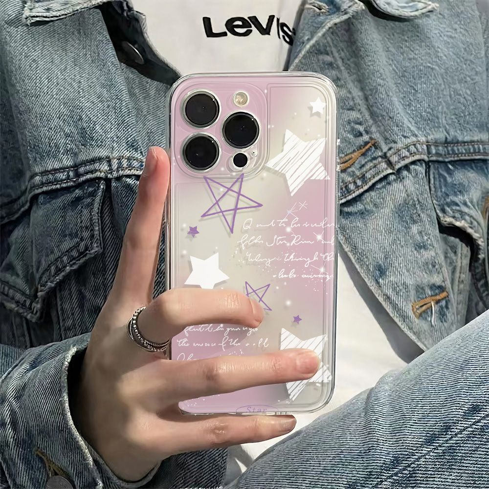 ✅Ốp Điện Thoại Mềm Chống Sốc 13 Ngôi Sao Đơn Giản Cho Iphone 12 78 14pro 6In11Iphone12