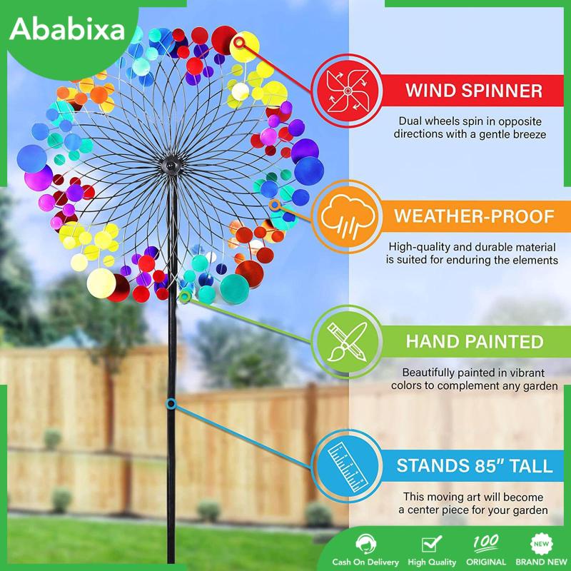 Vòng Bắt Giấc Mơ Bằng Sắt Điêu Khắc Nhiều Màu Trang Trí Sân Vườn