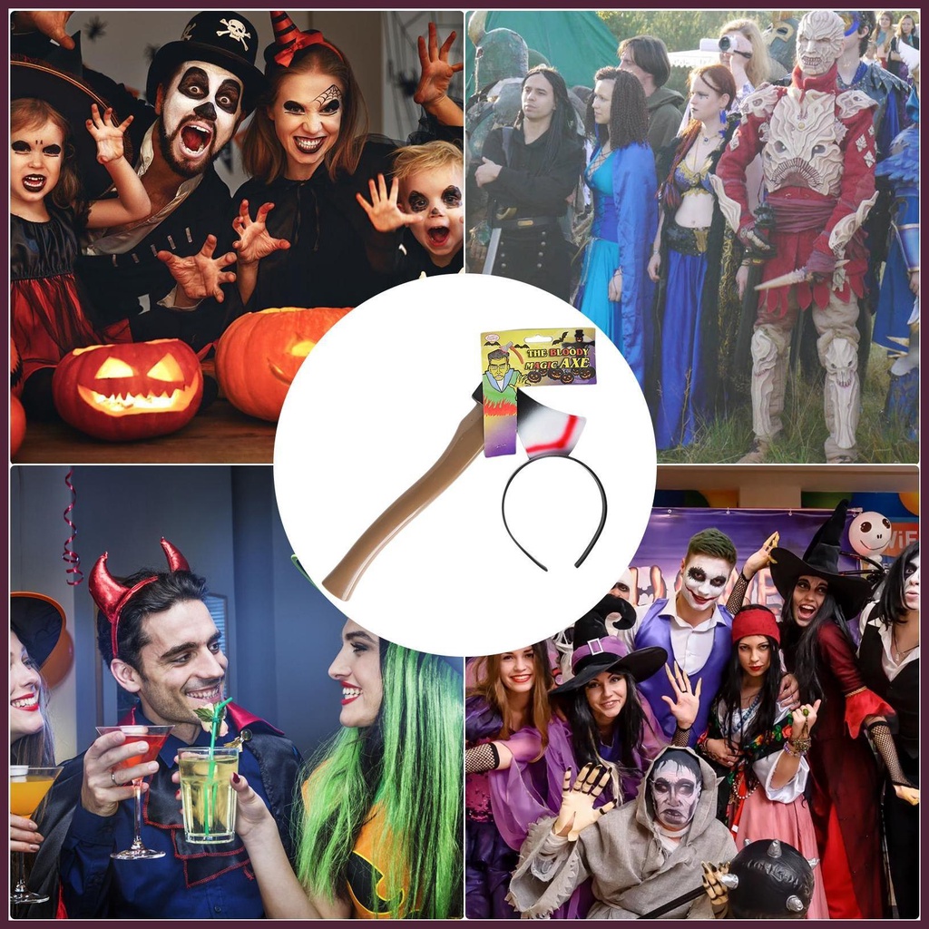 Đạo Cụ Băng Đô Hóa Trang Halloween Kinh Dị Dành Cho Người Lớn Và Trẻ Em