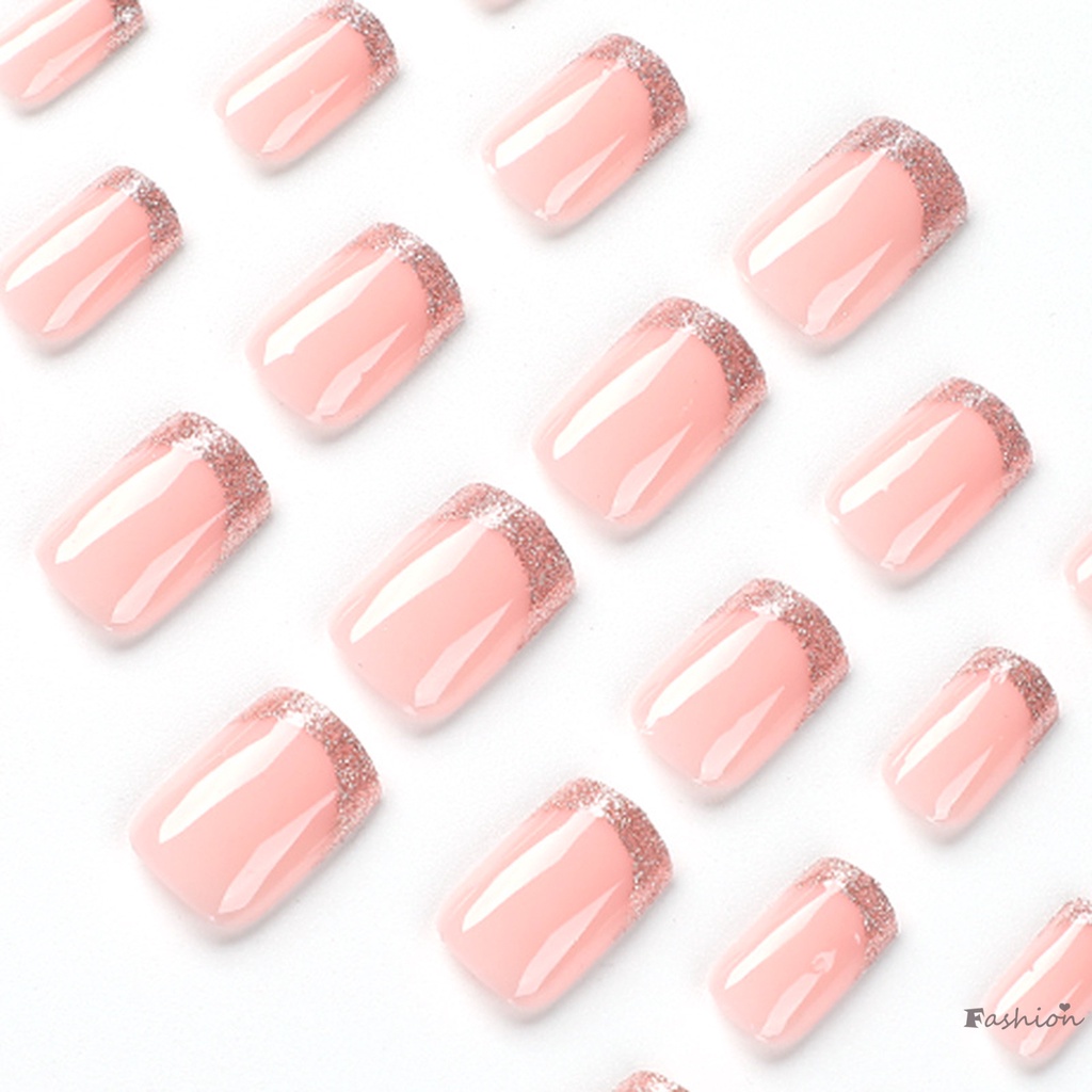 Móng Tay Giả Đính Kim Tuyến Lấp Lánh Chống Thấm Nước Và Chống Trầy Xước