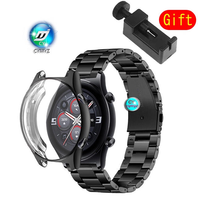 Ốp lưng HONOR Watch GS 3 GS4 Vỏ bảo vệ Dây đeo kim loại Dây đeo đồng hồ HONOR Watch GS 3 GS 4 Dây đe