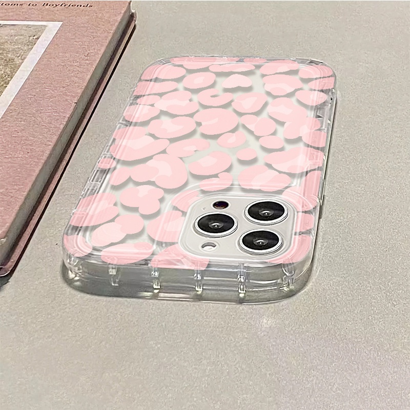 Ốp Điện Thoại Silicon TPU Mềm Trong Suốt Họa Tiết Da Báo Chống Sốc Cho IPhone 14 13 11 12 Pro XS Max X XR 7 + 8 Plus