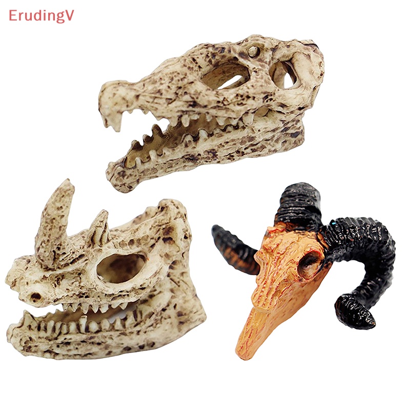 [ErudingV] Mô Hình Đầu Lâu Động Vật Tỉ Lệ 1: 12 Trang Trí Tiểu Cảnh Halloween