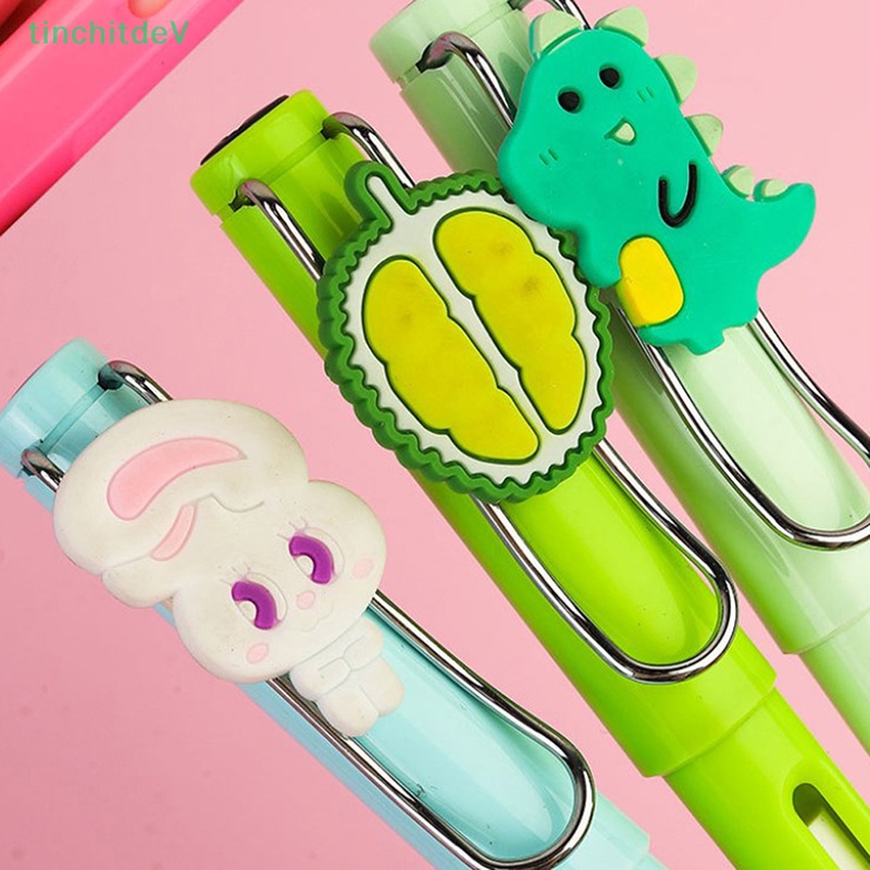 Bút Chì Kẹp Giữ Kèm Gôm Tẩy Hình Động Vật / Trái Cây Dễ Thương Sáng Tạo