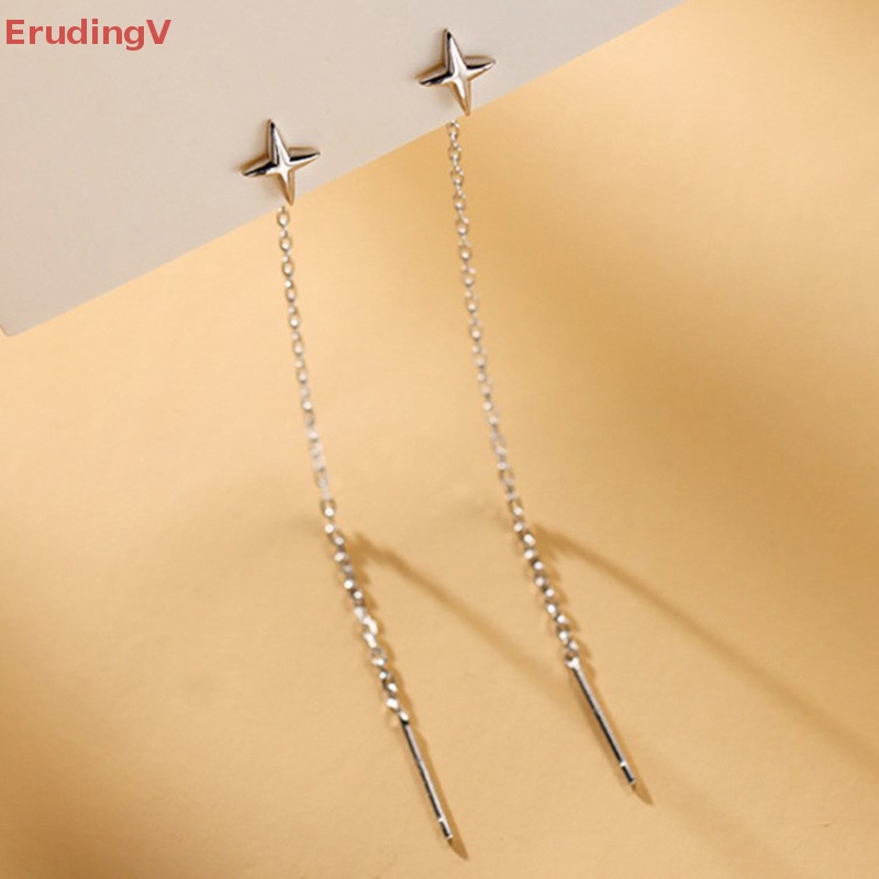 [ErudingV] Khuyên Tai Dáng Thả Dây Dài Tua Rua Mặt Ngôi Sao Leo Núi Dành Cho Nữ [Mới]