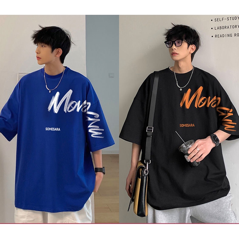 Áo Thun Tay Ngắn Dáng Rộng Chất Lụa Thời Trang Mùa Hè 2022 Cho Nam