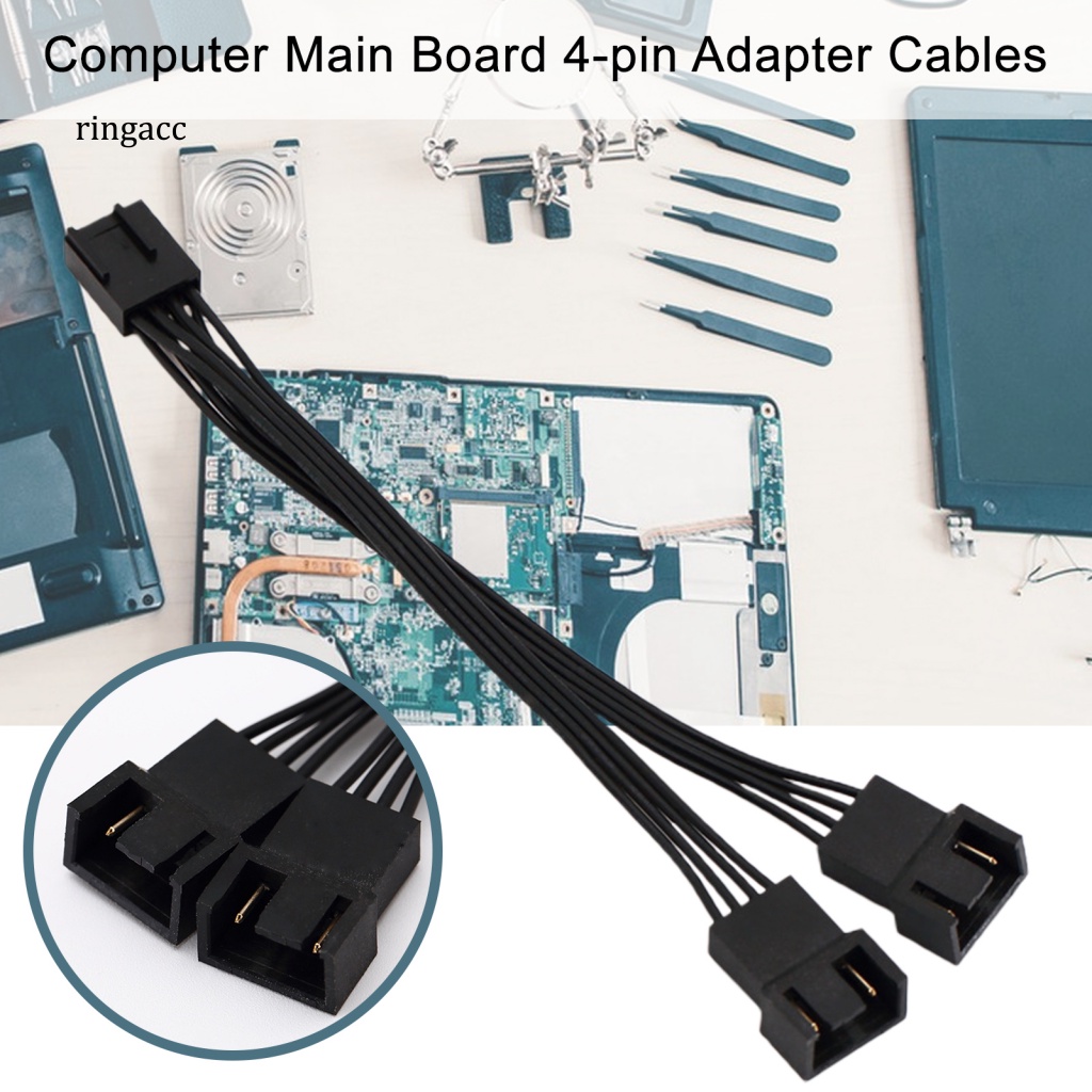 Rga Set 5 Dây Cáp Nối Dài Ổn Định Cho Quạt Máy Tính PC 4-Pin Chất Lượng Cao