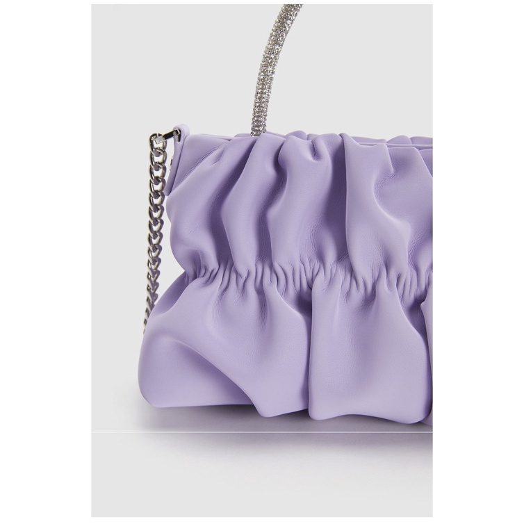 Túi Xách Mini Đính Đá Phối Dây Xích Đeo Vai Thời Trang 2023 Cho Nữ