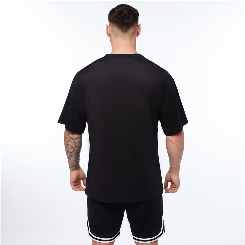 Áo Thun Tay Ngắn Cổ Tròn Dáng Rộng In Họa Tiết Đơn Giản Nhanh Khô Thời Trang Mùa Hè