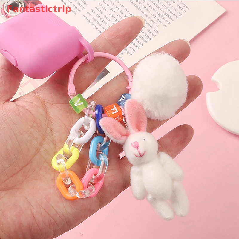 [Fantastictrip] Móc Chìa Khóa Hình Thỏ / Gấu Nhồi Bông Dễ Thương Trang Trí Ba Lô / Ô Tô Mới