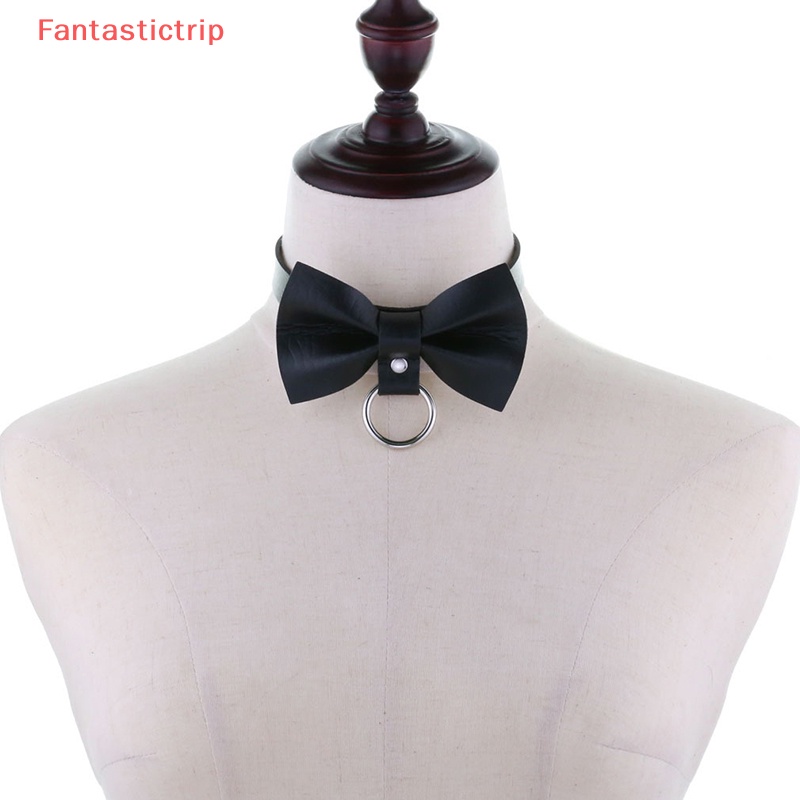 [Fantastictrip] Vòng Cổ Choker Da Phong Cách Punk Gothic Bằng Kim Loại Hàng Mới