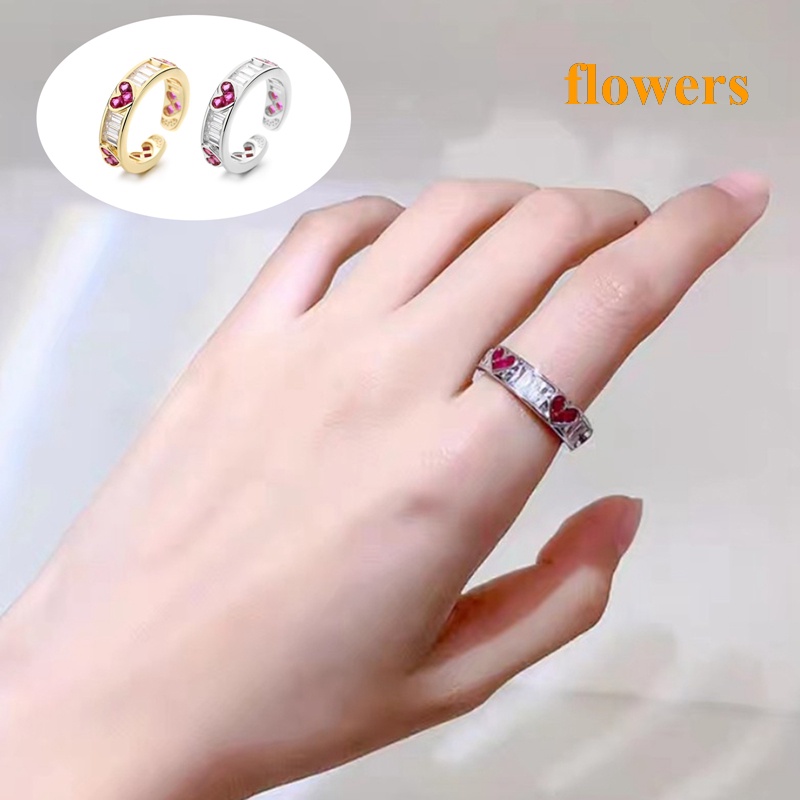 Nhẫn Hở Y2K Màu Hồng Ngọt Ngào Thời Trang Có Thể Điều Chỉnh Cho Nữ