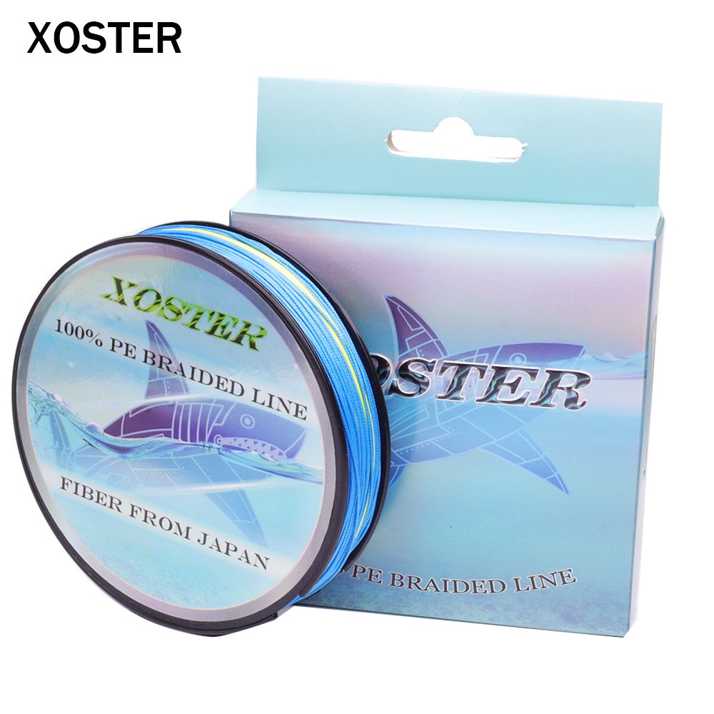 Cuộn Dây Câu Cá Bện Sợi PE XOSTER 300M 500M 9 / 12 20-92LB