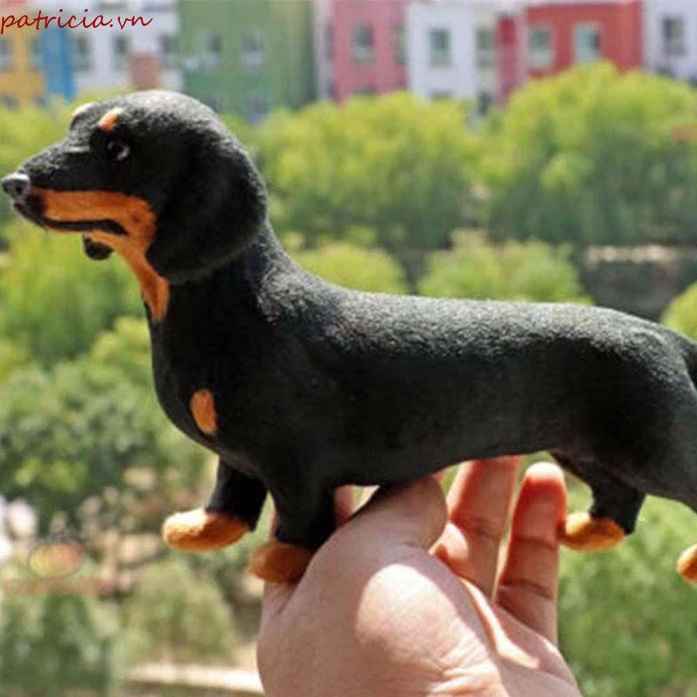 Mô Hình Chó Dachshund Sống Động Như Thật Trang Trí Nhà Cửa
