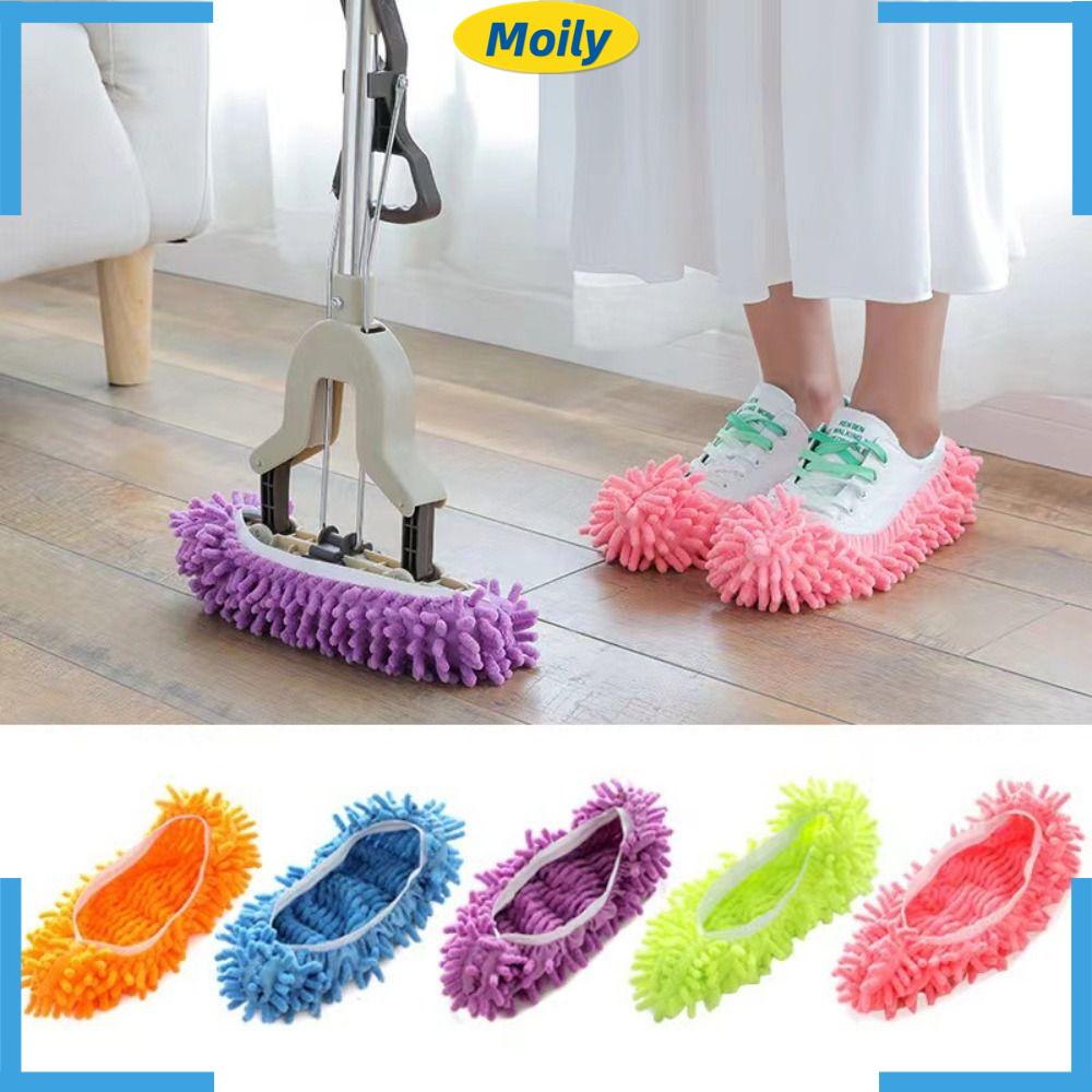 Set 2 Chiếc Giày Lau Sàn Thấm Hút Nước Nhanh Nhiều Màu Sắc