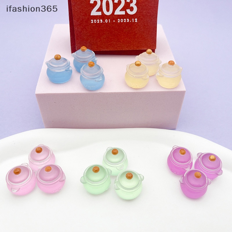 Bộ 2 Chậu Sữa Resin Mini Dạ Quang Trang Trí Bảng Điều Khiển Xe Hơi VN ifashion365 [ifashion365]