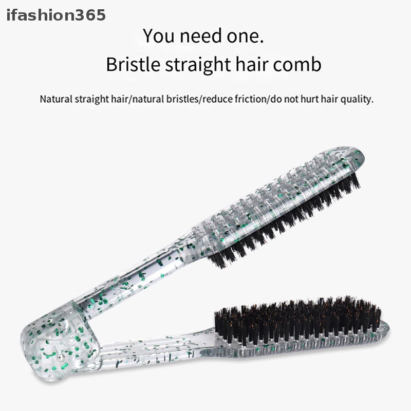 Lược Đôi Chải Thẳng Tóc Hình Chữ V Chuyên Nghiệp ifashion365
