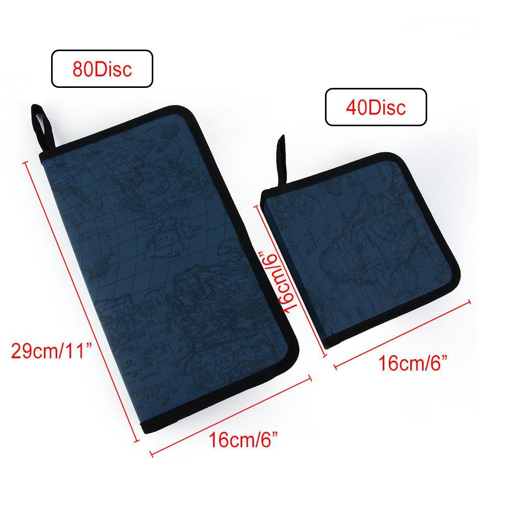 SHOUHOU Túi Đựng Đĩa CD DVD Giữ 40/80 đĩa Tiện Dụng Chống Tĩnh điện Bảo Vệ Khỏi Sự Tích Tụ Bụi Bẩn