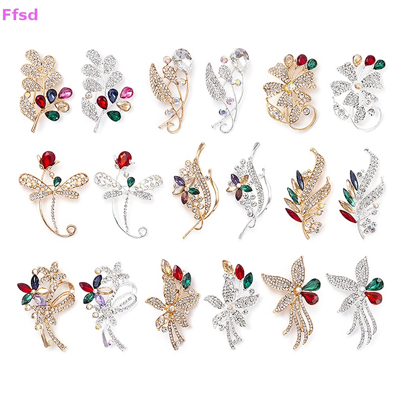 {Ffsd} Ghim Cài Khăn Choàng / Khăn Quàng Cổ Hình Hoa Đính Đá Nhiều Màu Sắc Vintage Thời Trang Dành Cho Nữ * Bán Chạy