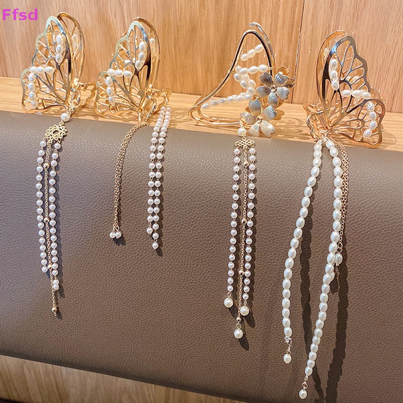 {Ffsd} Bộ Kẹp Tóc Kim Loại Hình Học Màu Vàng Thanh Lịch Cho Nữ * Hàng Bán Chạy