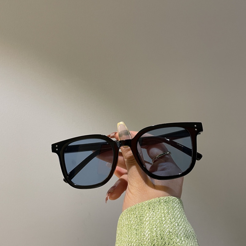 Kính Mát Gọng Vuông Màu Đen / Nâu Phong Cách Hàn Quốc Thời Trang Mùa Hè Cho Cặp Đôi