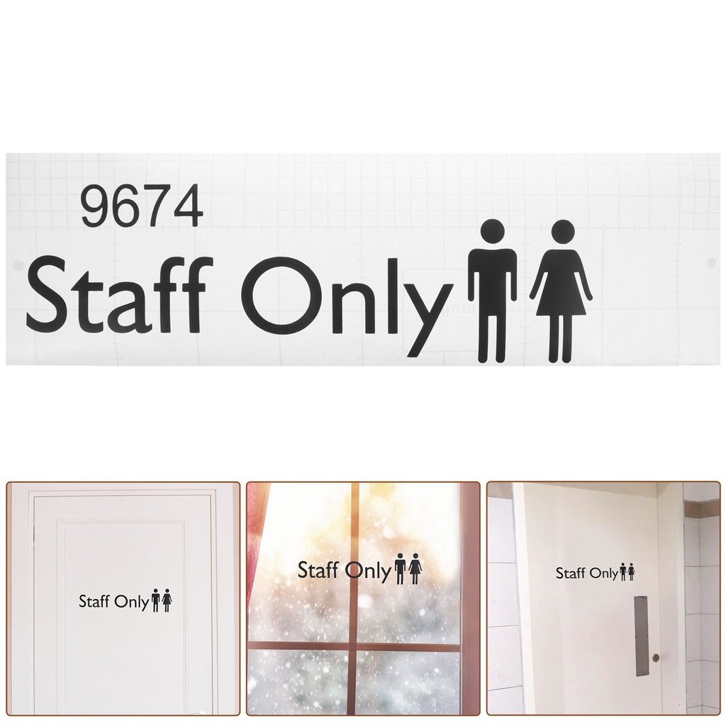 Miếng Dán Tường In Chữ Staffonly Dễ Thương Trang Trí Văn Phòng / Nhà Hàng