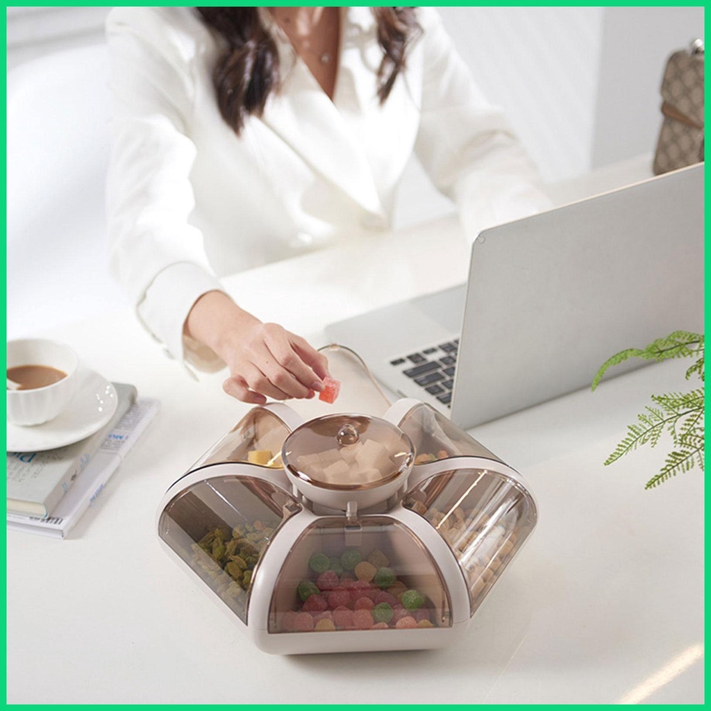 Khay Đựng Thức Ăn Vặt 6 Ngăn Hình Cánh Hoa Có Thể Tái Sử Dụng