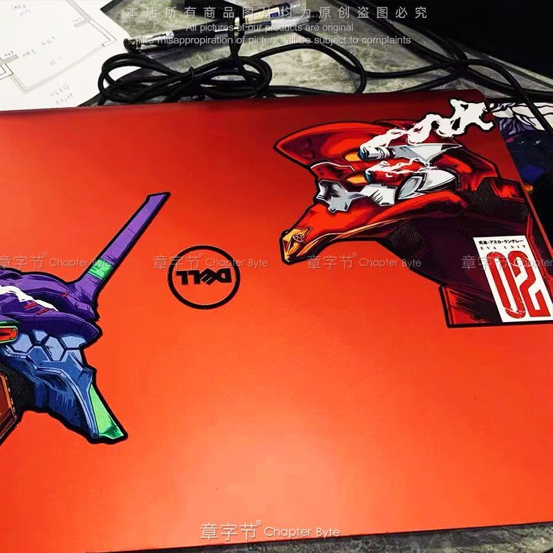 Miếng Dán Eva Phản Quang Neon Genesis Evangelion Sáng Tạo Chống Nước Trang Trí Khung Gầm Máy Tính