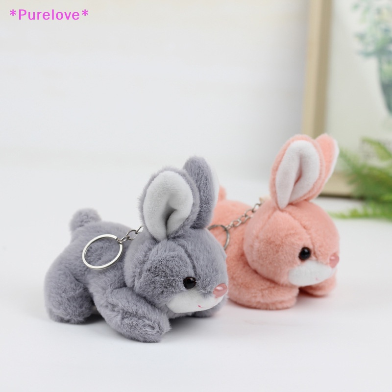 Thỏ Nhồi Bông Mềm Mại Treo Chìa Khóa Trang Trí Túi Xách / Quà Sinh Nhật Cho Bé Mới
