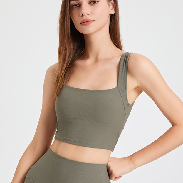 Áo Ngực Thể Thao Tích Hợp Cốc Cố Định Lưng Nhanh Khô Chống Sốc