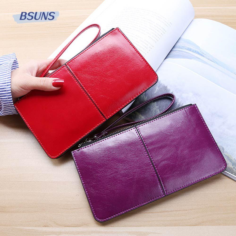 Ví Da Cầm Tay Dáng Dài Đựng Điện Thoại Tiện Dụng