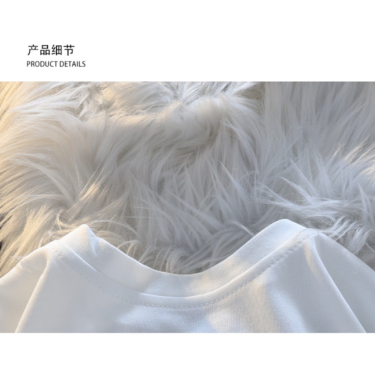 Áo Thun Tay Ngắn Chất Liệu 100% Cotton Cao Cấp Thời Trang Theo Phong Cách Hàn Quốc Cho Nữ