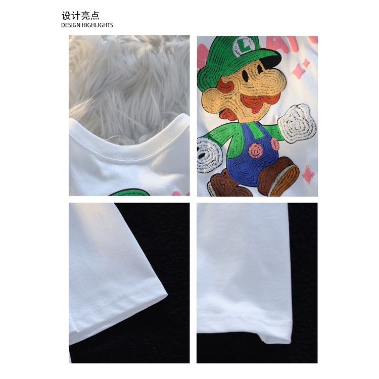 Áo Thun Tay Ngắn Chất Liệu 100% Cotton Cao Cấp Thời Trang Theo Phong Cách Hàn Quốc Cho Nữ