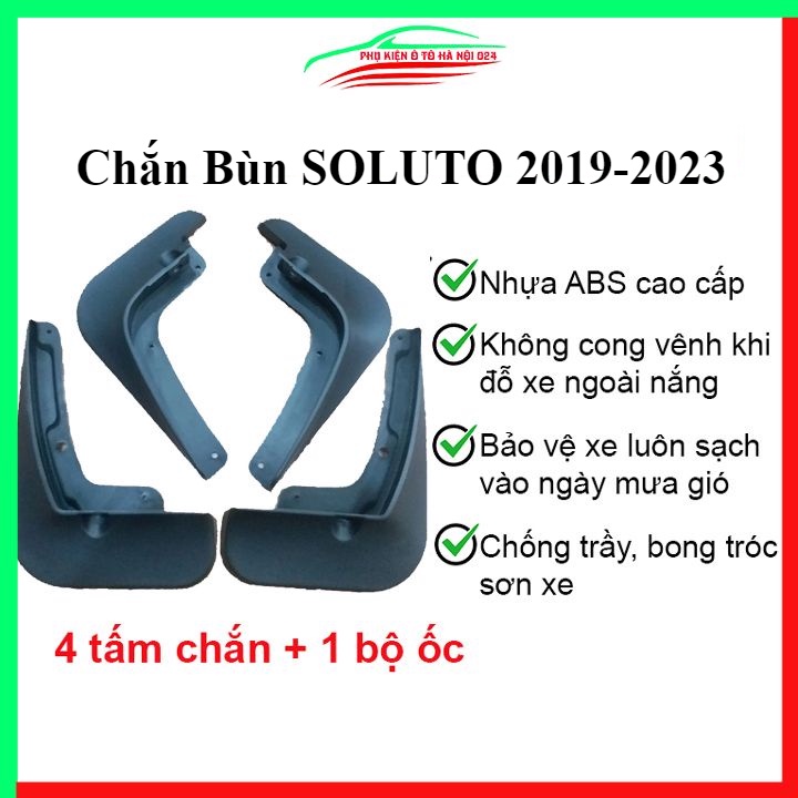 Bộ 4 chắn bùn Soluto 2019-2023 chuẩn theo xe
