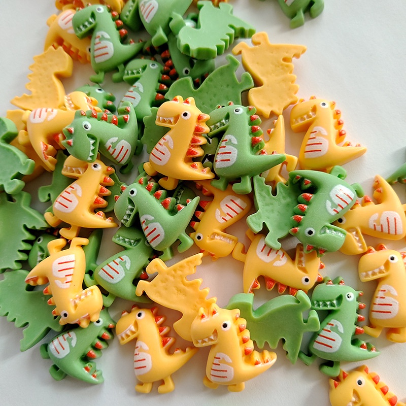 Bộ 10 Kẹp Tóc Hình Khủng Long Hoạt Hình Dễ Thương Cho Bé