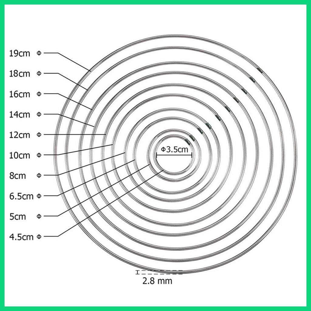 Set 10 Vòng Kim Loại Tròn Gắn Lưới Bắt Giấc Mơ