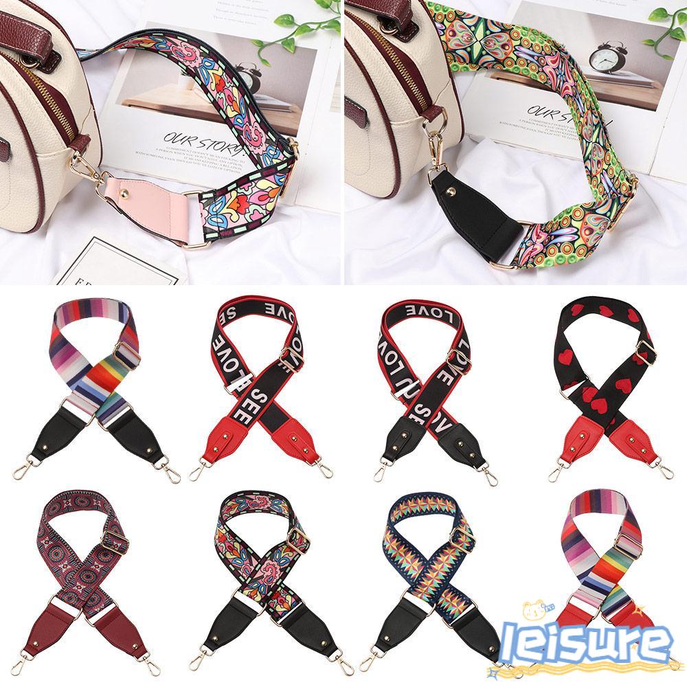 Dây Đeo Túi Xách Bằng Nilon Họa Tiết Thổ Cẩm Nhiều Màu Tùy Chỉnh Thời Trang Cho Nữ