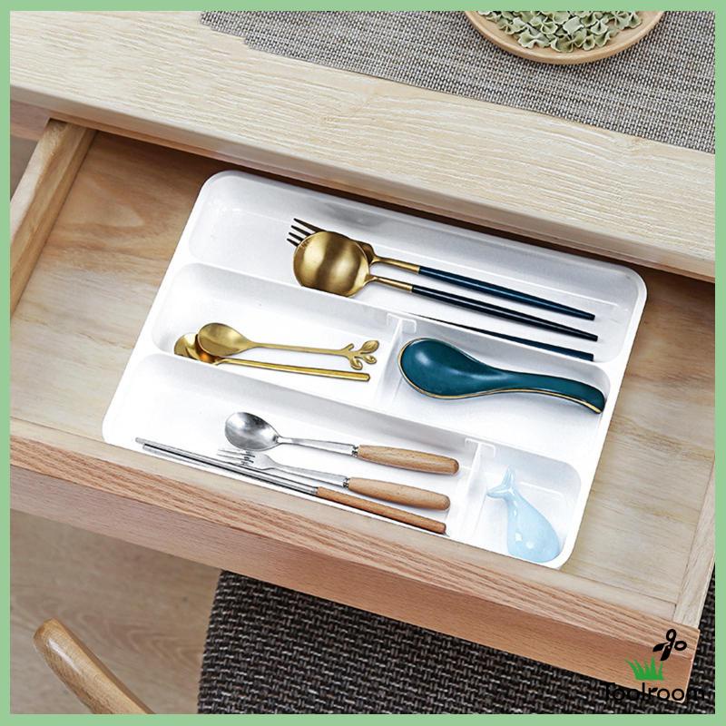 Khay Đựng Dụng Cụ Ăn Uống Chia Ngăn Tiện Dụng Cho Văn Phòng