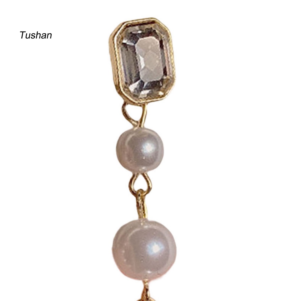 1 Đôi Bông Tai Hình Đám Mây / Trái Tim Đính Đá / Ngọc Trai Giả Thời Trang Dành Cho Nữ