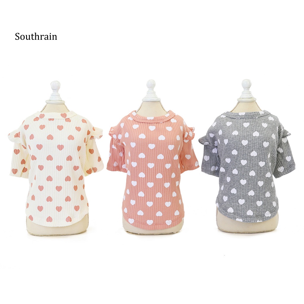 Áo Thun Cotton Co Giãn In Họa Tiết Dễ Thương Thời Trang Mùa Thu Cho Cún Cưng