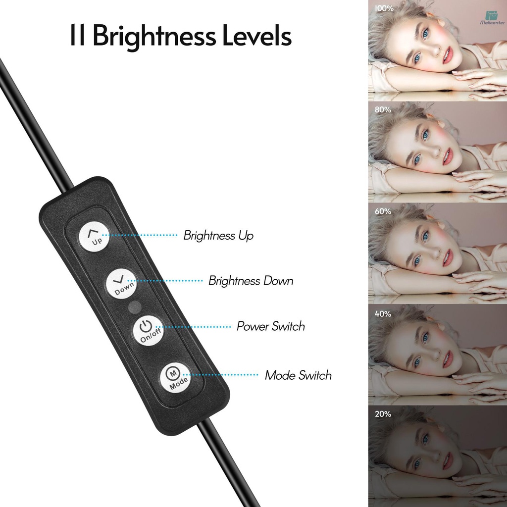 Andoer 6 Inch LED Ring Light Kit with 2 * Ring Light 3200K-6500K Dimmable USB Powered + 2 * Desktop Tripod + 2 * Flexible Metal Ballhead for Live Streaming Online Teaching Video Conference Lighting Pr