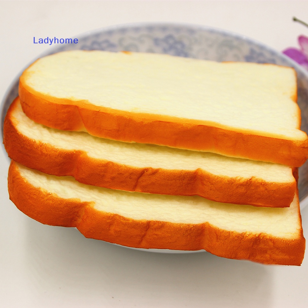 1 Gối Tay Đồ Chơi Jumbo Squishy Hình Bánh Mì Nướng Mềm 14CM